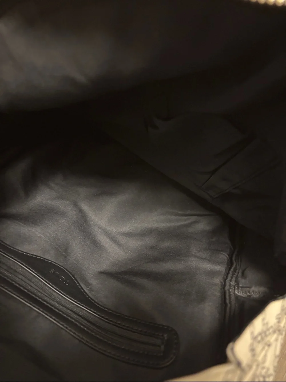 Cream‎ Monogram Backpack with Black Accents